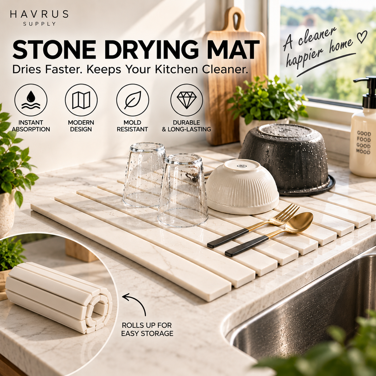 Stone Absorbent Drying Mat