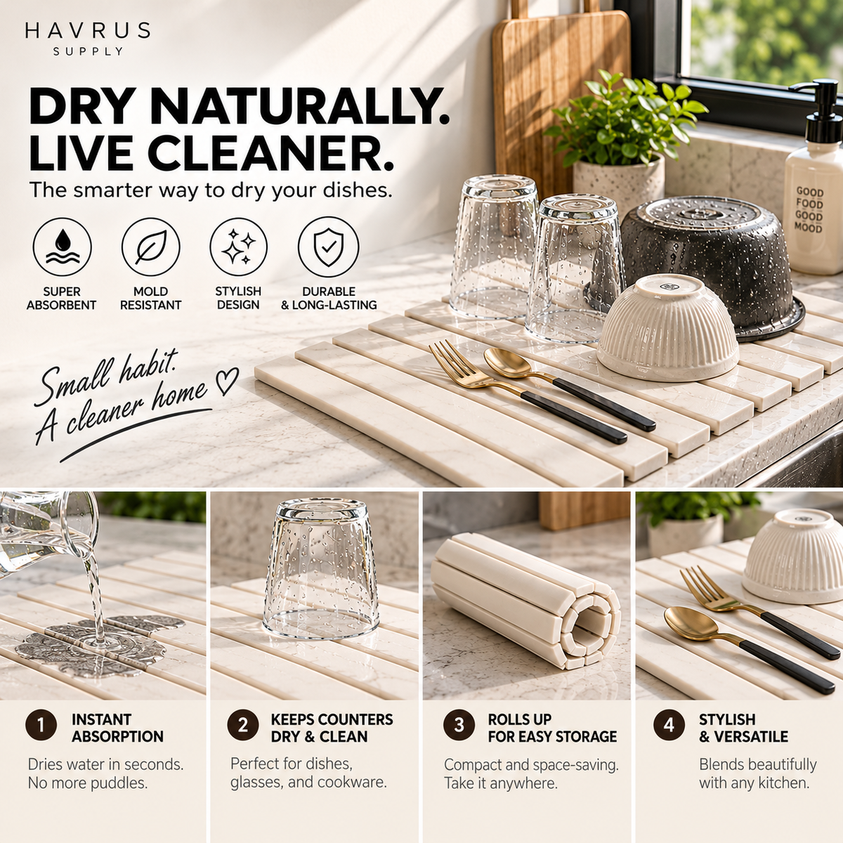 Stone Absorbent Drying Mat
